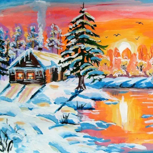 «Зимний пейзаж» (по рисованию)